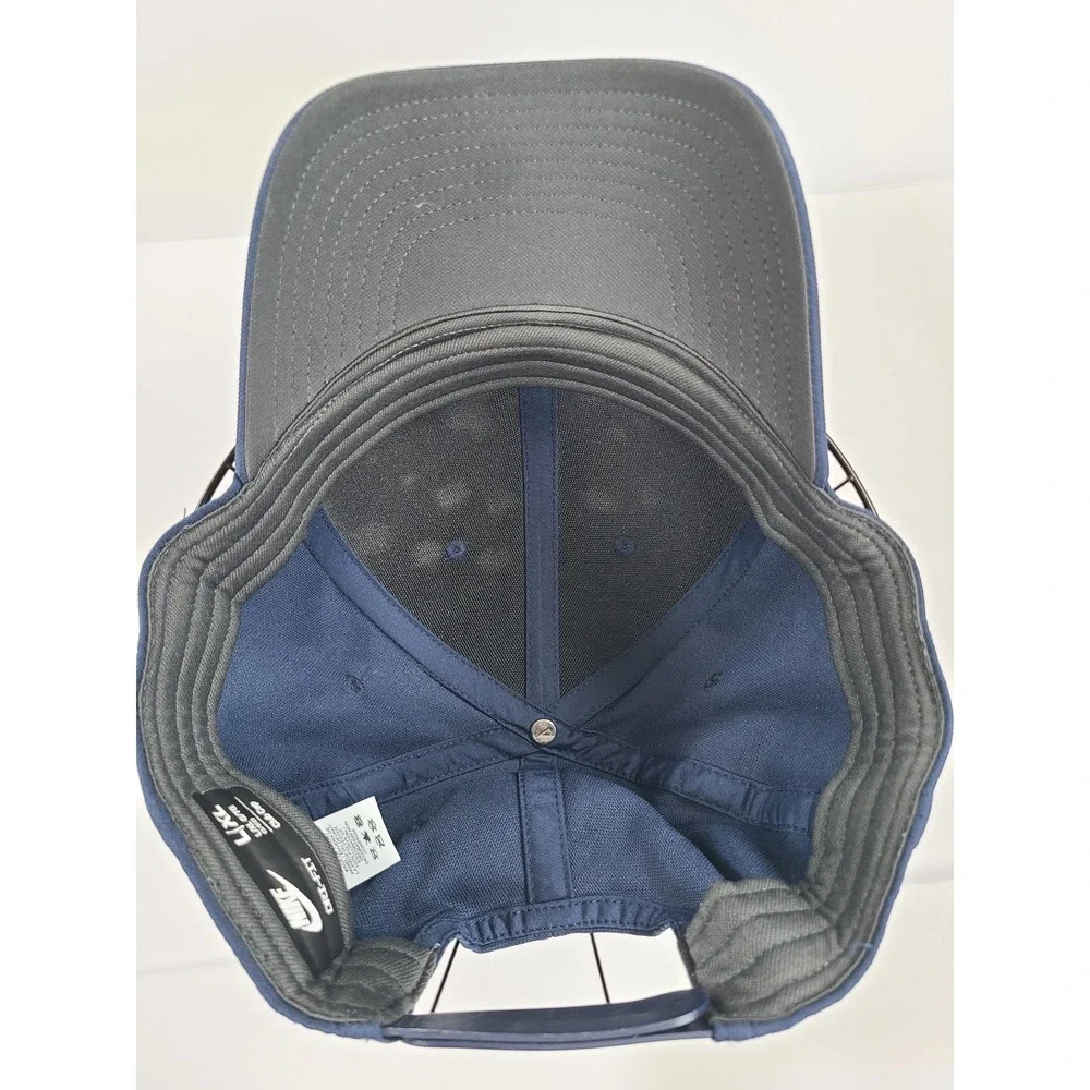 Nike Dri-FIT Club Cap Mens‎ L/XL Navy Blue Embroidered Swoosh Logo Snapback Hat